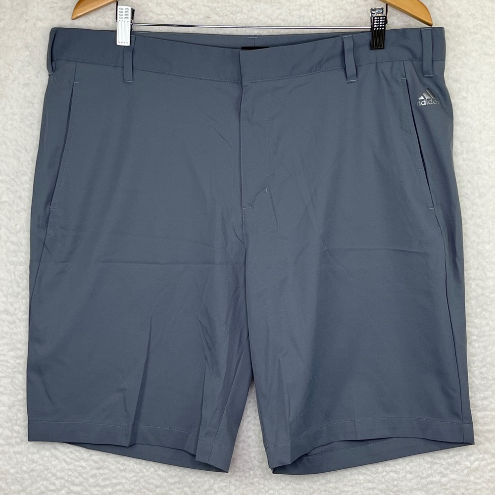 Adidas Mens Ultimate365 Golf Shorts Gray Stretch Performance Flat Front 38 #1310